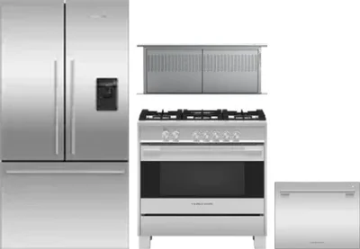 4 Piece Package Includes Refrigerator, Range, Hood And Dishwasher